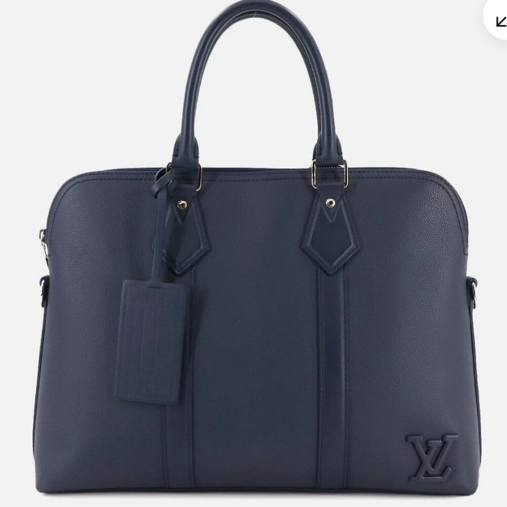 LOUIS VUITTON Takeoff Briefcase  Navy Blue _NEW with BOX